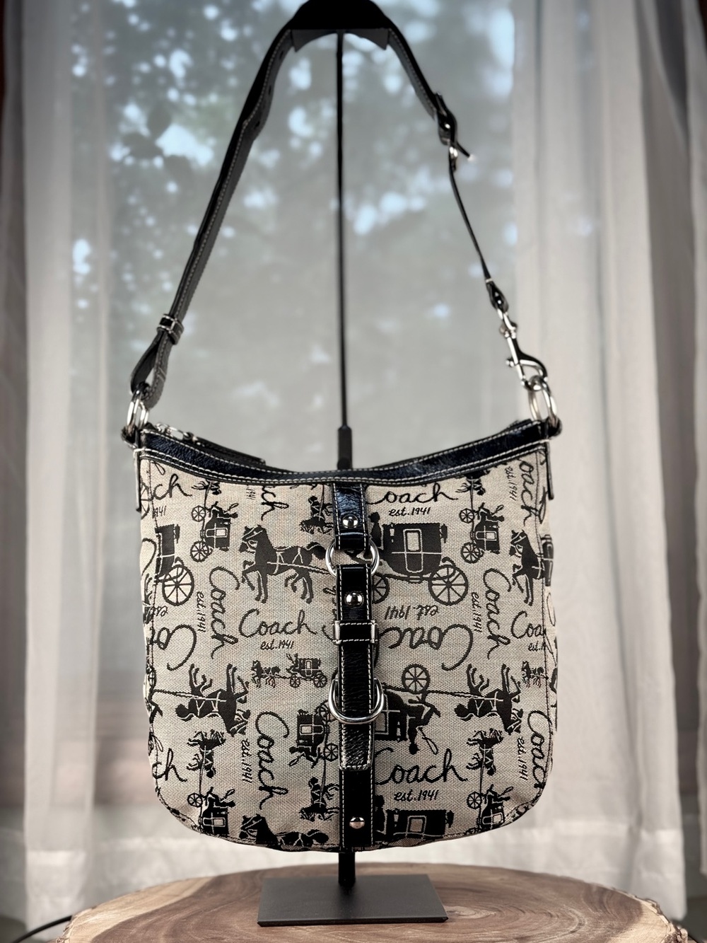 Coach Chelsea Horse and Carriage Signature Canvas Crossbody Bag F14036